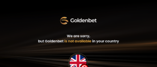 Goldenbet Review: It Shows UK Visitors a Blocked Flag site screenshot