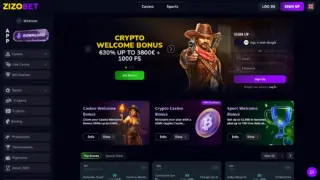 Zizobet Review: What the 550% Bonus Actually Pays site screenshot